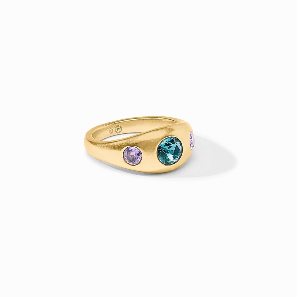 NWOT Julie Vos Rainbow Blue Twilight Signet Ring